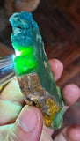 75grs GEM SILICA CHRYSOCOLLA SLAB PERU CHALCEDONY QUARTZ BLUE ROUGH SB127