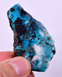 30grs GEM SILICA CHRYSOCOLLA SCENIC PERU CHALCEDONY COPPER MINERALS ROUGH SB190