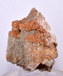 6.1 cms RED ORANGE ZEOLITE STILBITE LAUMONTITE CALCITE CRYSTALS PERU FB60