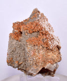 6.1 cms RED ORANGE ZEOLITE STILBITE LAUMONTITE CALCITE CRYSTALS PERU FB60