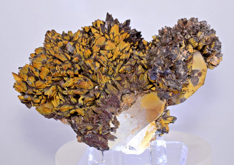 9.7cms LIMONITE MARCASITE QUARTZ HEMATOID CRYSTALS PERU MINERAL SPECIMEN QB107