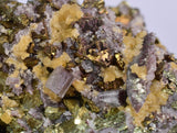 7.5cms APATITE SIDERITE QUARTZ CRYSTALS CHALCOPYRITE PYRITE PERU AB184
