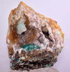 9.8cms DRUZY CHRYSOCOLLA MALACHITE QUARTZ LILY MINE PERU COPPER MINERAL DB54