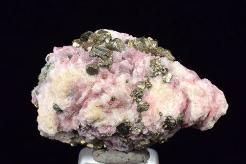 2.7ms RHODOCHROSITE FLUORITE PYRITE CHINA CRYSTAL RHOMBOHEDRAL MINIATURE RB410