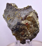 7.5cms APATITE SIDERITE QUARTZ CRYSTALS CHALCOPYRITE PYRITE PERU AB184