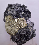 10cms PYRITE CUBIC GALENA BOURNONITE PERU CRYSTALS MINERAL SPECIMEN MB135