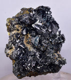 7cms GEM TETRAHEDRITE PYRITE QUARTZ BORNITE CRYSTALS PERU MINERAL SPECIMEN IB74