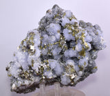 14cm BLUE DOLOMITE SELLAITE CRYSTALS CHALCOPYRITE QUARTZ CALCITE PERU GB35