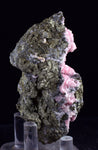 6.9cms RHODOCHROSITE ROSETTE PYRITE CRYSTALS PERU MINERAL SPECIMEN RB528