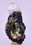 5.9cms MANGANOAN CALCITE QUARTZ PYRITE CHALCOPYRITE SCHEELITE ? PERU GB67