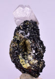5.9cms MANGANOAN CALCITE QUARTZ PYRITE CHALCOPYRITE SCHEELITE ? PERU GB67