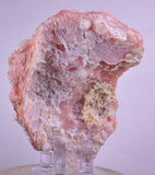 9.4cms GEM PINK OPAL HYALITE PALYGORSKITE QUARTZ SCULPTURE BOTRYOIDAL PERU PB45