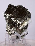 4.7cms PYRITE CUBIC QUARTZ CALCITE PERU SHINY CRYSTALS MINERAL COLLECTOR MB11