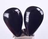 10 PAIRS LEMURIAN BLACK JADE GEM PERU PYRITE JEWELRY CABOCHON PENDANT BB322