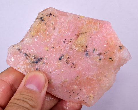 115 grams GEM PINK OPAL PERU ROUGH ANGEL SKIN TRANSLUCENT CORAL COLOR PB61