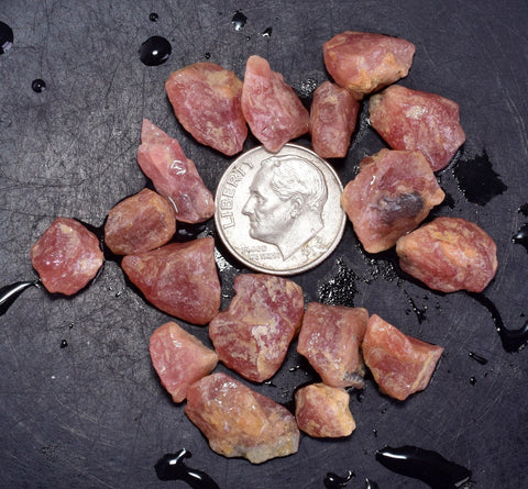 LOT 20grams GEM RED RHODOCHROSITE ROUGH ORTIZ PERU MINERAL SPECIMEN RB541