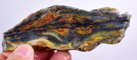 84 grams GEM BLUE OPAL PERU SLAB SCENIC SEASCAPE MINERAL SPECIMEN OB110