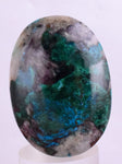 114carats  BLUE CHRYSOCOLLA QUARTZ MALACHITE PERU SCENIC CABOCHON PENDANT BB79