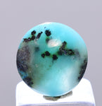 3carats GEM SILICA CHRYSOCOLLA CABOCHON CHALCEDONY PERU SCENIC BB208