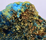 6.9cms CHALCANTHITE MELANTERITE ROMERITE ALUNOGEN PERU NATURAL  CRYSTALS FB74