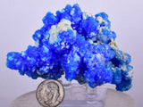 7.6cms NEW BLUE CHALCANTHITE NATURAL BOTRYOIDAL CRYSTALS PERU TRANSLUCENT FB30