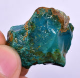 9.7grs GEM SILICA CHRYSOCOLLA LILY MINE PERU CHALCEDONY QUARTZ BLUE ROUGH SB149
