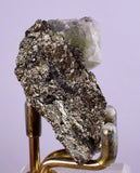 4.6cms APATITE SIDERITE QUARTZ CRYSTALS CHALCOPYRITE BORNITE PYRITE PERU AB63