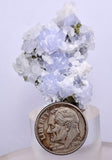 3.8cm  BLUE DOLOMITE SELLAITE CRYSTALS CHALCOPYRITE QUARTZ CALCITE PERU GB34
