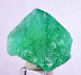 2.8cms GREEN FLUORITE CRYSTAL PERU HUANZALA PERU SHINY K48