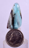 11.5ct GEM BLUE OPAL SCENIC CABOCHON PERU SEASCAPE PENDANT JEWELRY BB347