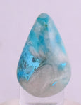 12.5 Carats  BLUE CHRYSOCOLLA QUARTZ MALACHITE PERU SCENIC CABOCHON PENDANT BB88