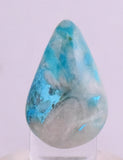 12.5 Carats  BLUE CHRYSOCOLLA QUARTZ MALACHITE PERU SCENIC CABOCHON PENDANT BB88