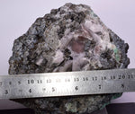 15.5cms GEOCRONITE GREEN FLUORITE  CRYSTAL GALENA PERU MILPO PERU SHINY KB22