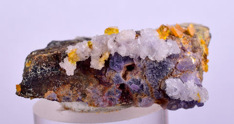 3.4cms GEM RARE WULFENITE FLUORITE MINI CRYSTALS ALAMO ARIZONA USA YB35