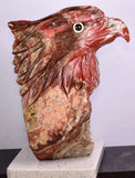 18cms EAGLE JASPER QUARTZ CARVING HANDMADE SCULPTURE PERU COLLECTOR JB24