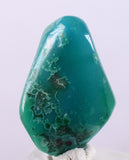 5.5carats GEM SILICA CHRYSOCOLLA CHALCEDONY LILY MINE PERU TUMBLED QUARTZ BB42