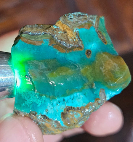 40grs GEM SILICA CHRYSOCOLLA LILY MINE PERU CHALCEDONY QUARTZ BLUE ROUGH SB137