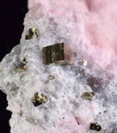 10.3cms RHODOCHROSITE ROSETTE PYRITE FLUORITE QUARTZ PERU PINK CRYSTALS RB347