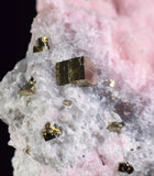 10.3cms RHODOCHROSITE ROSETTE PYRITE FLUORITE QUARTZ PERU PINK CRYSTALS RB347