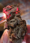 5.6cms GEM RHODOCHROSITE CUBIC CRYSTALS GOETHITE PERU MINERAL SPECIMEN RB607