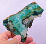 67grs GEM SILICA CHRYSOCOLLA SLAB LILY MINE PERU CHALCEDONY QUARTZ ROUGH SB192