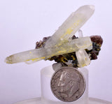 5.1cms PREMIUM EPIDOTE QUARTZ AXINITE CRYSTALS PERU AESTHETIC COLLECTOR CB135