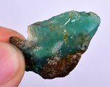 4grs GEM SILICA CHRYSOCOLLA LILY MINE PERU CHALCEDONY QUARTZ BLUE ROUGH SB155