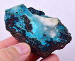 61grs GEM SILICA CHRYSOCOLLA SCENIC PERU CHALCEDONY COPPER MINERALS ROUGH SB187