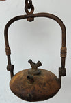 42cms LENTICULAR MINERS LAMP TUNNEL RARE LANTERN IRON CAST NB08