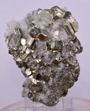 6.2cms PYRITE CUBIC FLUORITE QUARTZ PERU SHINY CRYSTALS MINERAL COLLECTOR MB142