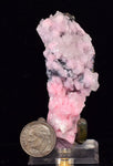6.8cms RHODOCHROSITE CALCITE PYRITE  CRYSTALS HUANZALA PERU PINK CRYSTALS RB362