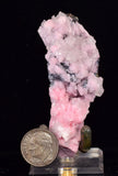 6.8cms RHODOCHROSITE CALCITE PYRITE  CRYSTALS HUANZALA PERU PINK CRYSTALS RB362