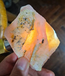 115 grams GEM PINK OPAL PERU ROUGH ANGEL SKIN TRANSLUCENT CORAL COLOR PB61