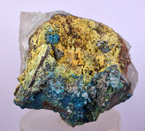 11cms CHRYSOCOLLA QUARTZ  BOTRYOIDAL TENTADORA MINE PERU MINERAL SPECIMEN CB188